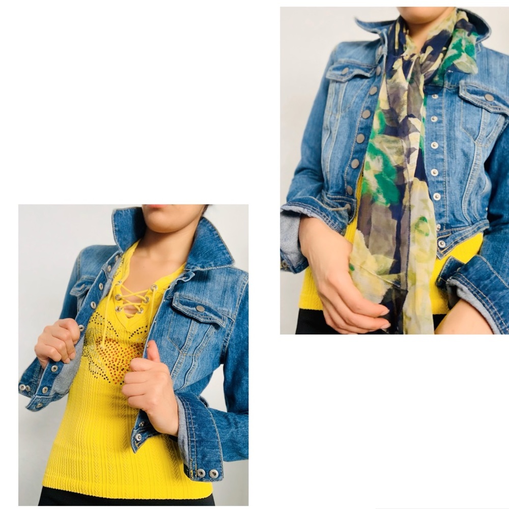 Highway jeans mini jacket / blouse sleeveless
